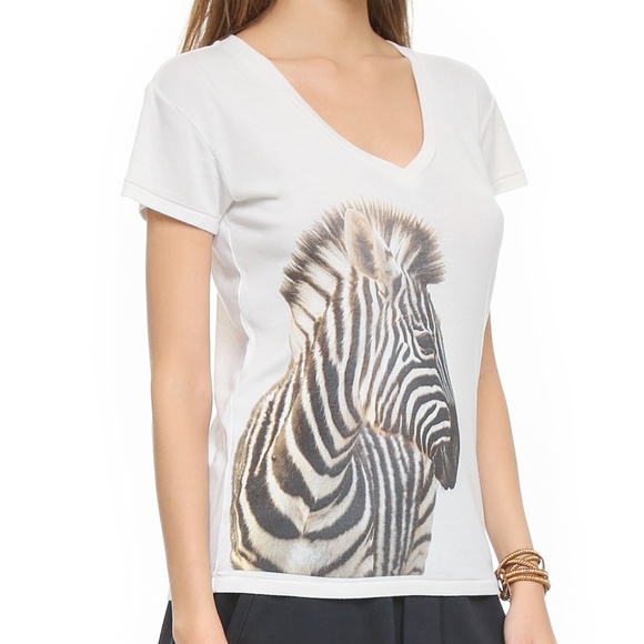 Wildfox White Zebra Tee Size L - Picture 2 of 8